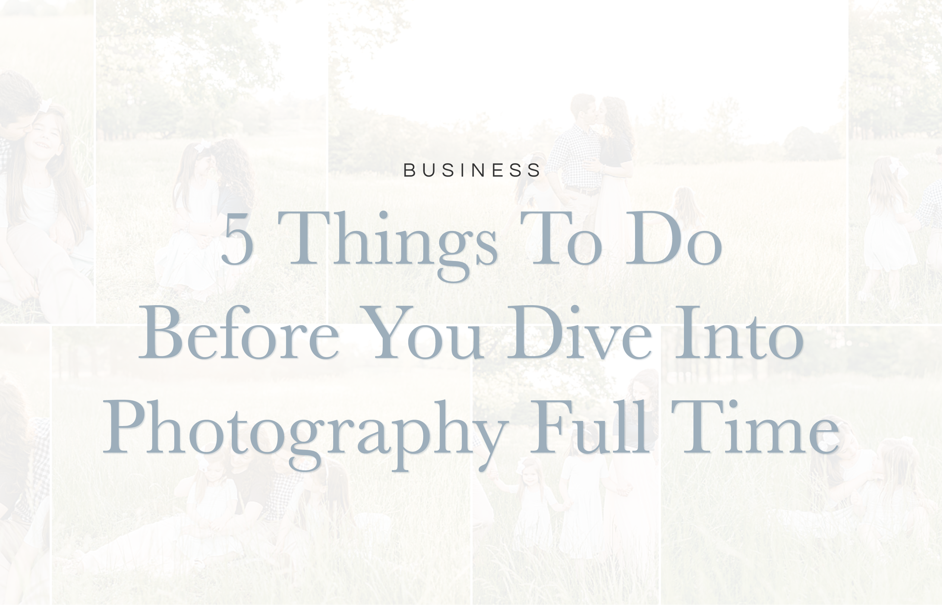 how to transition to photography full time
