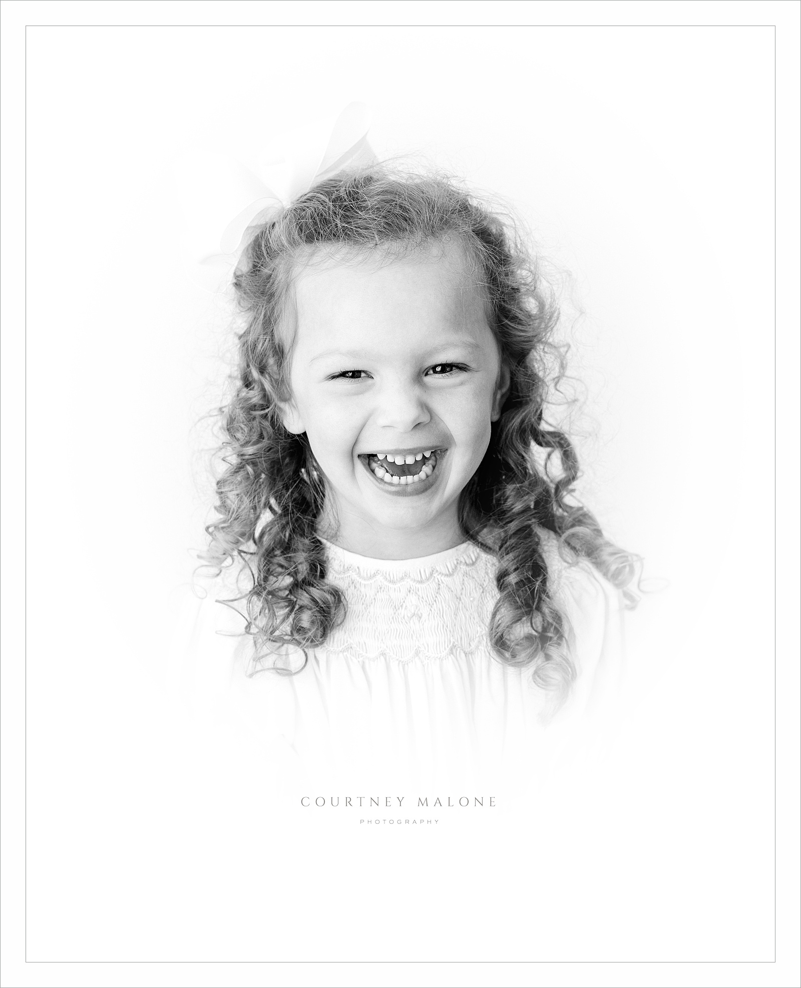 Greenville South Carolina Heirloom Black and White Vignette Portrait Photographer